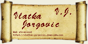 Vlatka Jorgović vizit kartica